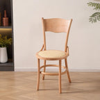 Chaise de salle à manger ronde en bois de style moderne du milieu du siècle