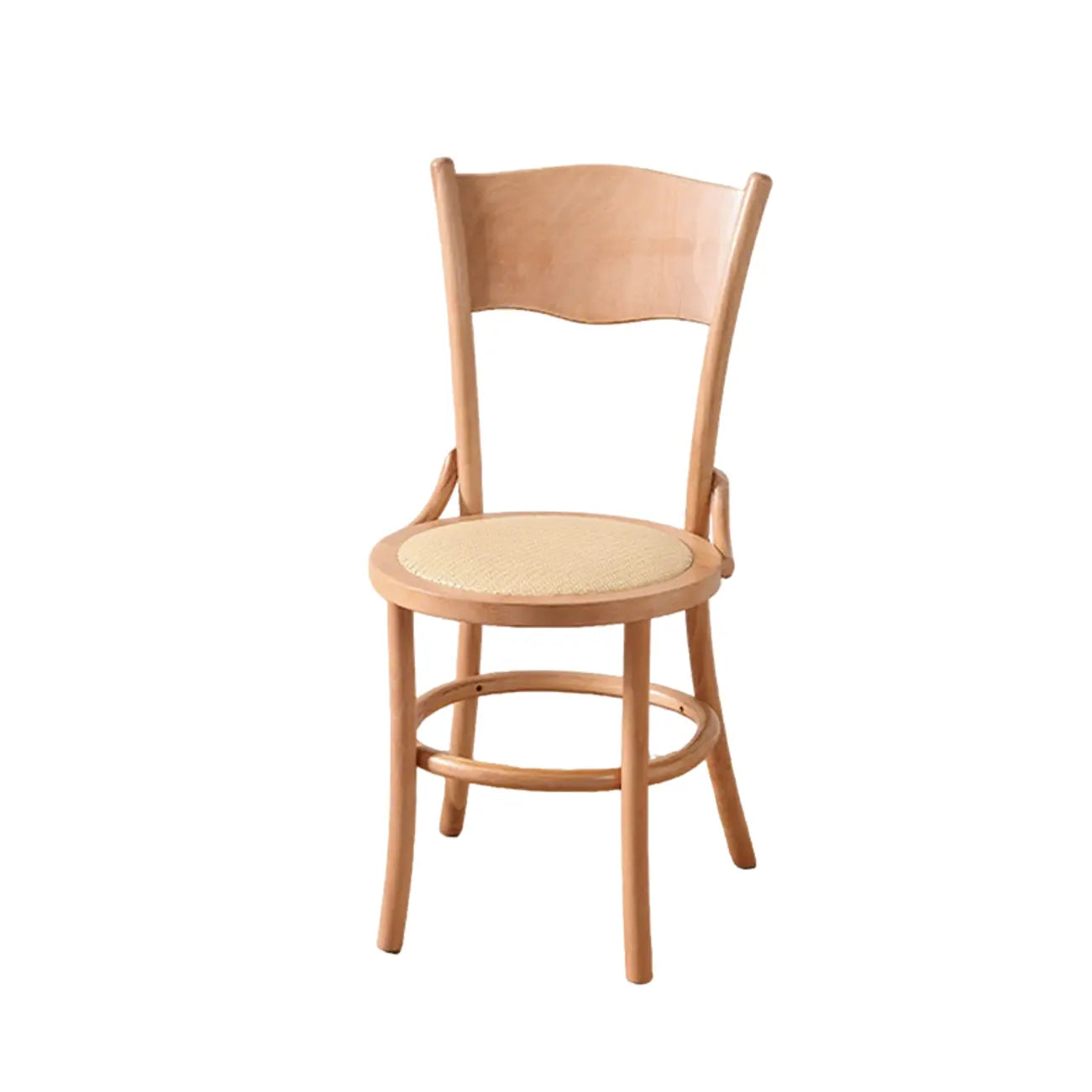 Chaise de salle à manger ronde en bois de style moderne du milieu du siècle