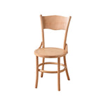 Chaise de salle à manger ronde en bois de style moderne du milieu du siècle