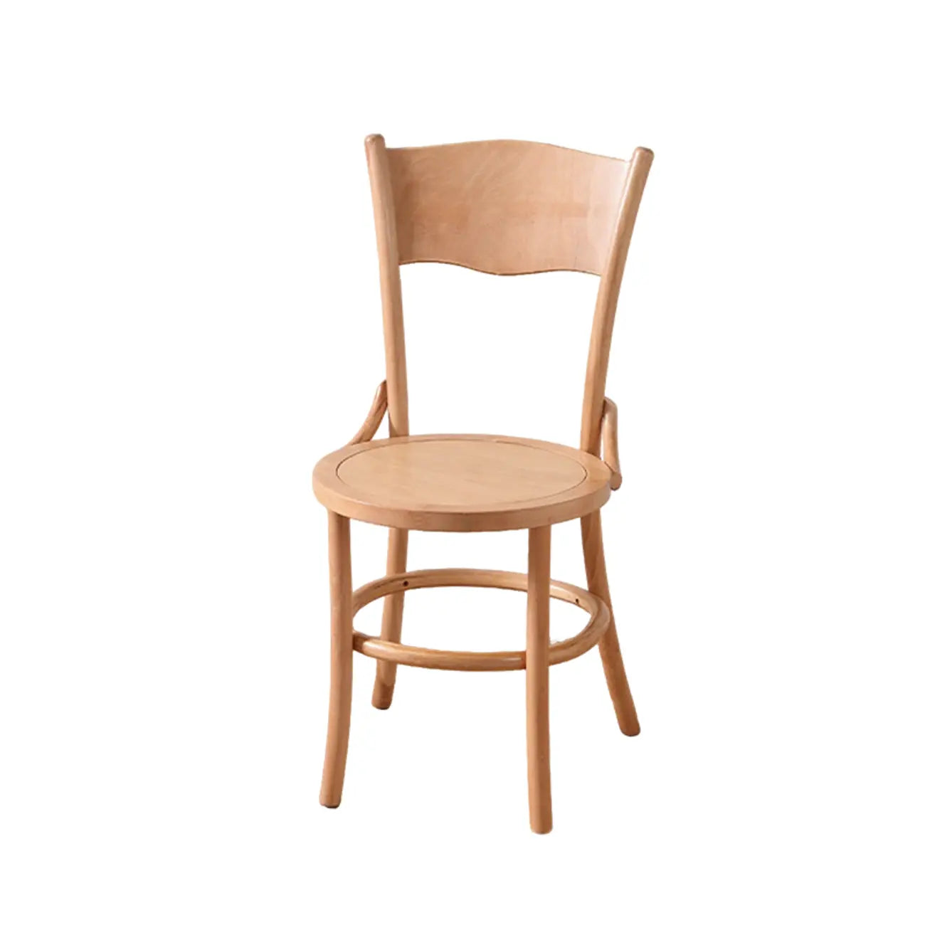 Chaise de salle à manger ronde en bois de style moderne du milieu du siècle