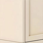 Meuble à chaussures en bois blanc crème avec étagère à chaussures
