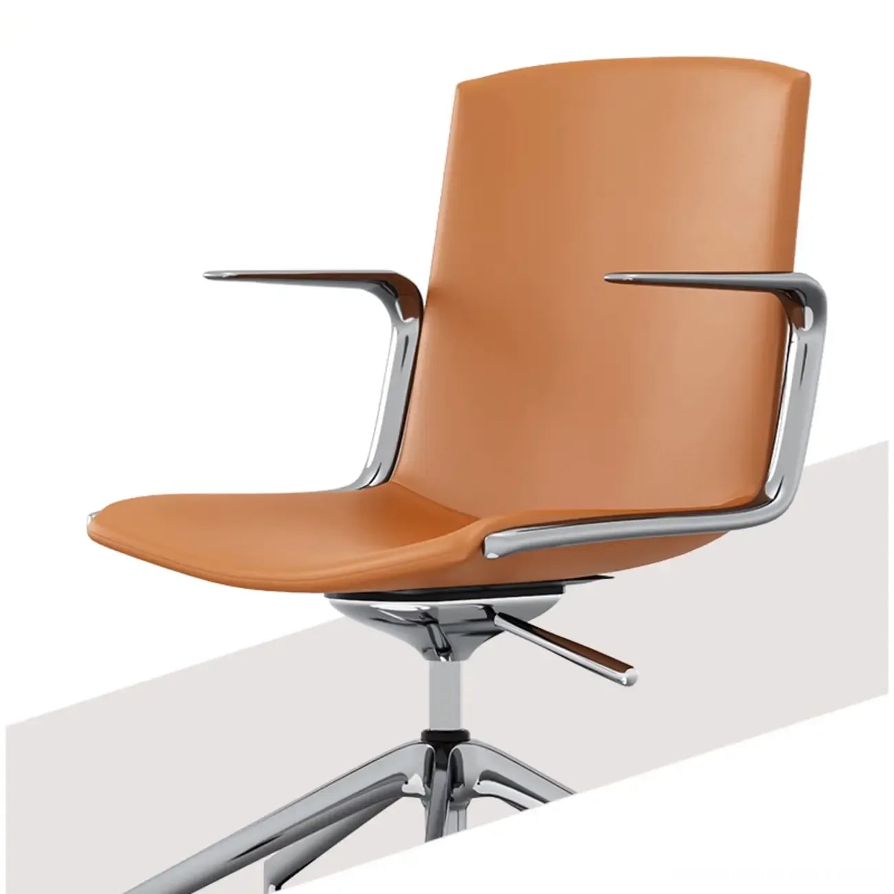 Chaise de bureau moderne en cuir avec accoudoirs pivotants réglables