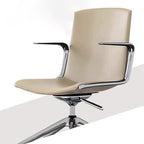 Chaise de bureau moderne en cuir avec accoudoirs pivotants réglables