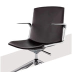 Chaise de bureau moderne en cuir avec accoudoirs pivotants réglables