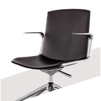 Chaise de bureau moderne en cuir avec accoudoirs pivotants réglables