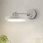 Applique a LED a braccio orientabile rotonda a 2 strati per camera da letto