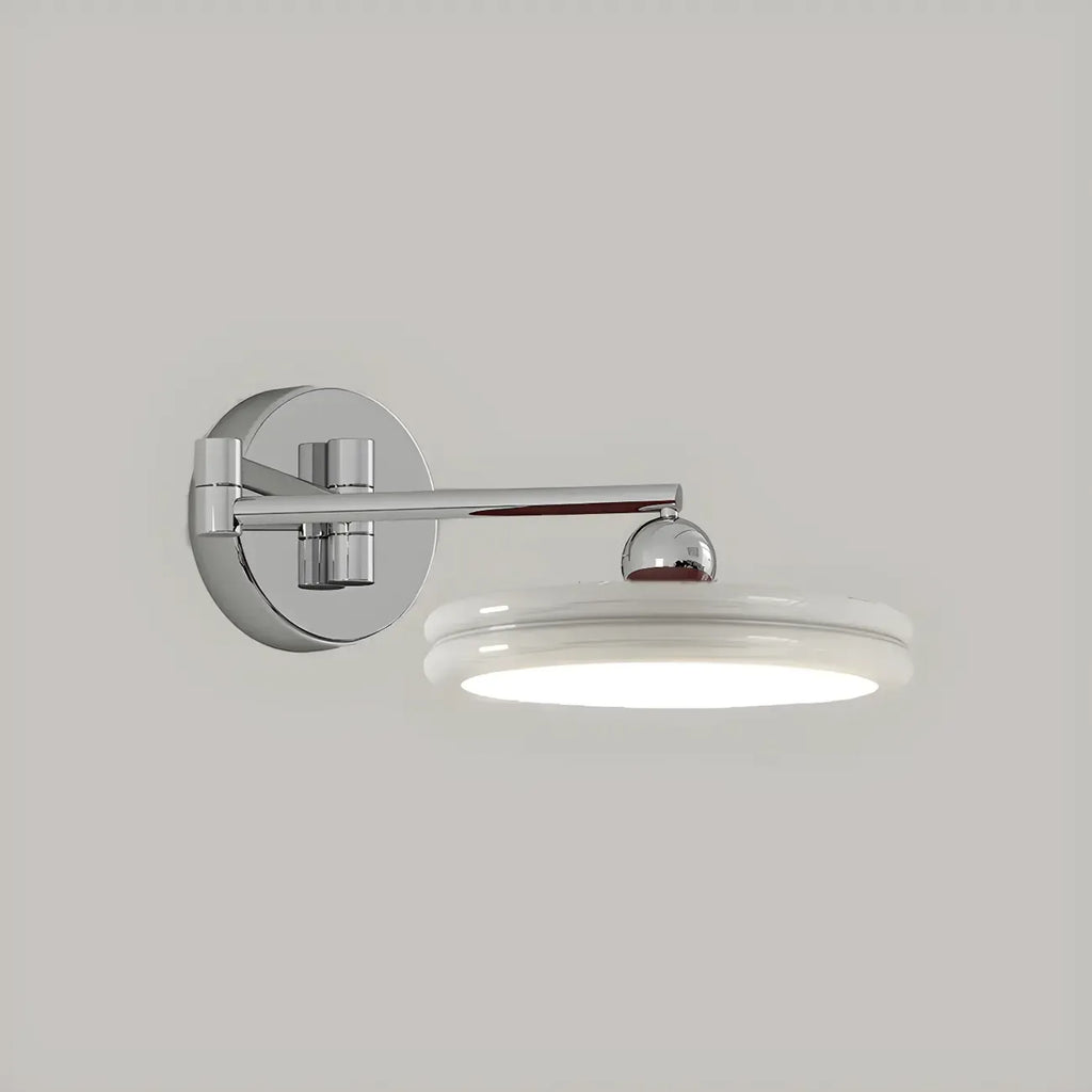 Applique a LED a braccio orientabile rotonda a 2 strati per camera da letto