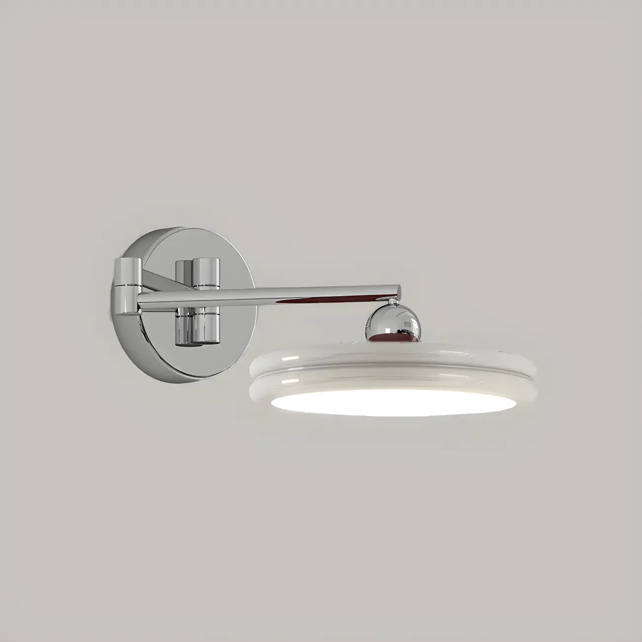 Applique a LED a braccio orientabile rotonda a 2 strati per camera da letto