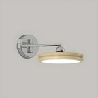 Applique a LED a braccio orientabile rotonda a 2 strati per camera da letto
