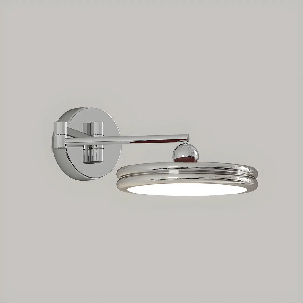 Applique a LED a braccio orientabile rotonda a 2 strati per camera da letto
