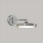Applique a LED a braccio orientabile rotonda a 2 strati per camera da letto