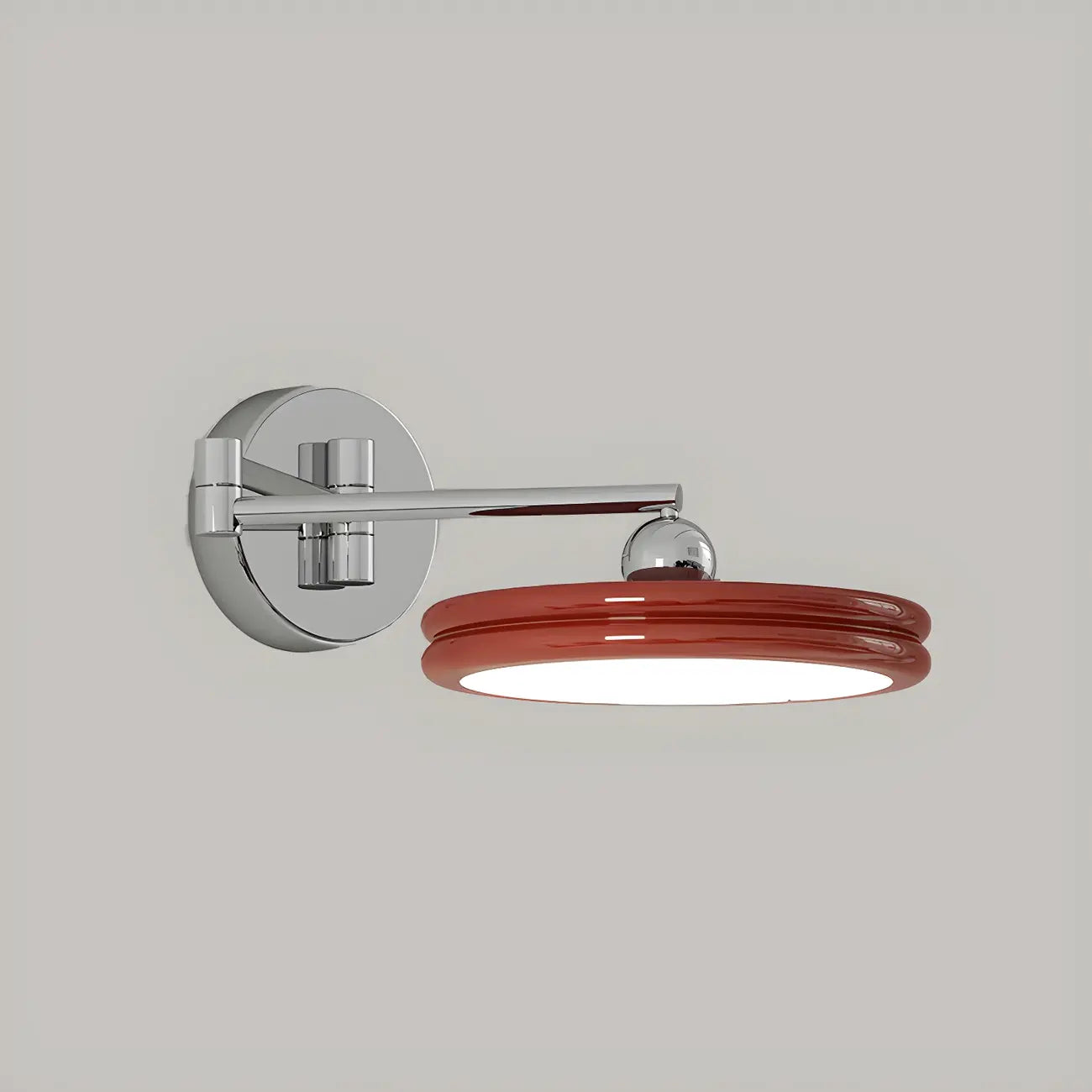 Applique a LED a braccio orientabile rotonda a 2 strati per camera da letto