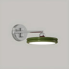 Applique a LED a braccio orientabile rotonda a 2 strati per camera da letto