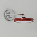 Applique a LED a braccio orientabile rotonda a 2 strati per camera da letto