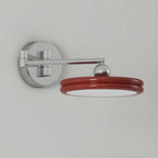 Applique a LED a braccio orientabile rotonda a 2 strati per camera da letto