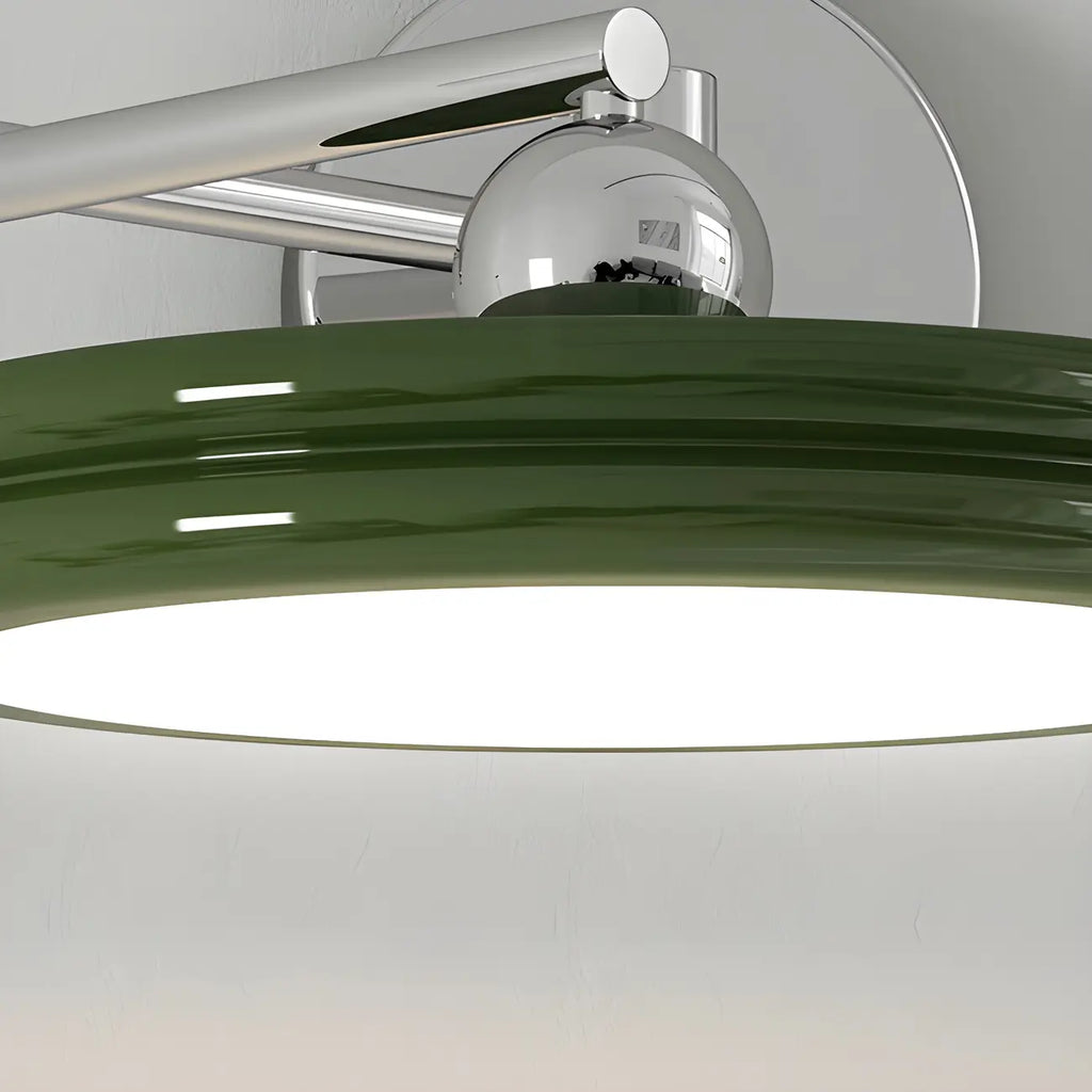 Applique a LED a braccio orientabile rotonda a 2 strati per camera da letto