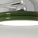 Applique a LED a braccio orientabile rotonda a 2 strati per camera da letto
