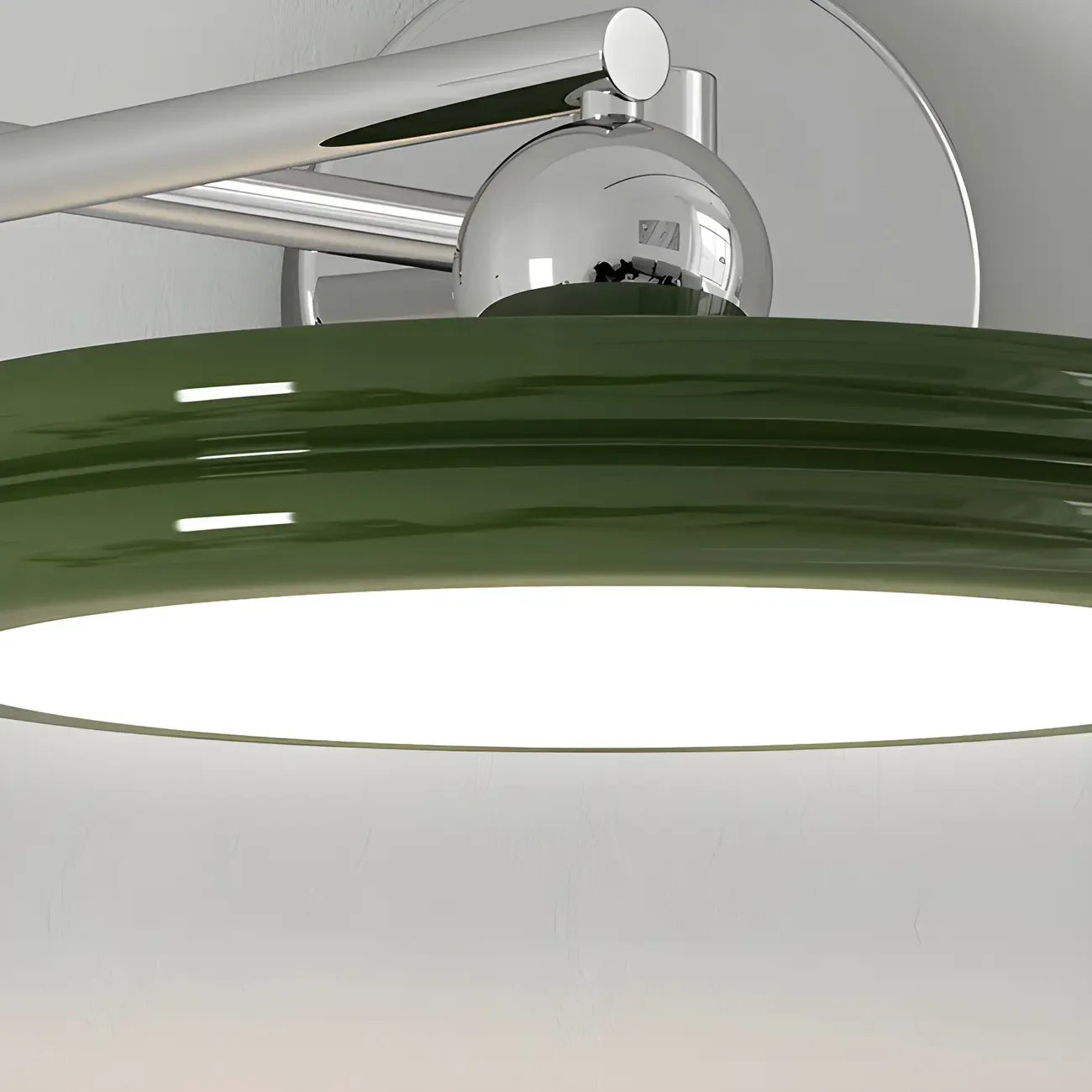 Applique a LED a braccio orientabile rotonda a 2 strati per camera da letto