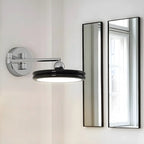 Applique a LED a braccio orientabile rotonda a 2 strati per camera da letto