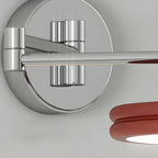Applique a LED a braccio orientabile rotonda a 2 strati per camera da letto