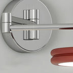Applique a LED a braccio orientabile rotonda a 2 strati per camera da letto