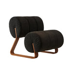 Fauteuil d'appoint sans accoudoirs en sherpa, style moderne du milieu du siècle, avec piètement en métal