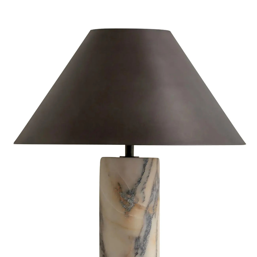 Lampe de table LED moderne en marbre Calacatta pour chambre à coucher