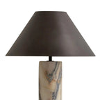Lampe de table LED moderne en marbre Calacatta pour chambre à coucher