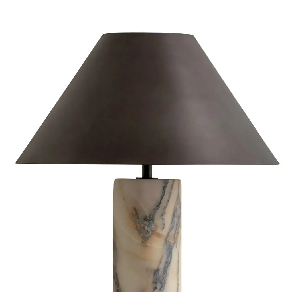 Lampe de table LED moderne en marbre Calacatta pour chambre à coucher