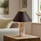 Lampe de table LED moderne en marbre Calacatta pour chambre à coucher