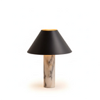 Lampe de table LED moderne en marbre Calacatta pour chambre à coucher