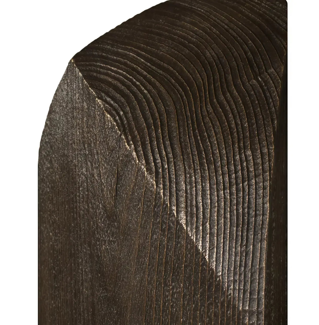 Lampada da Tavolo Comodino con LED, in Legno Naturale e Tessuto, Stile Japandi