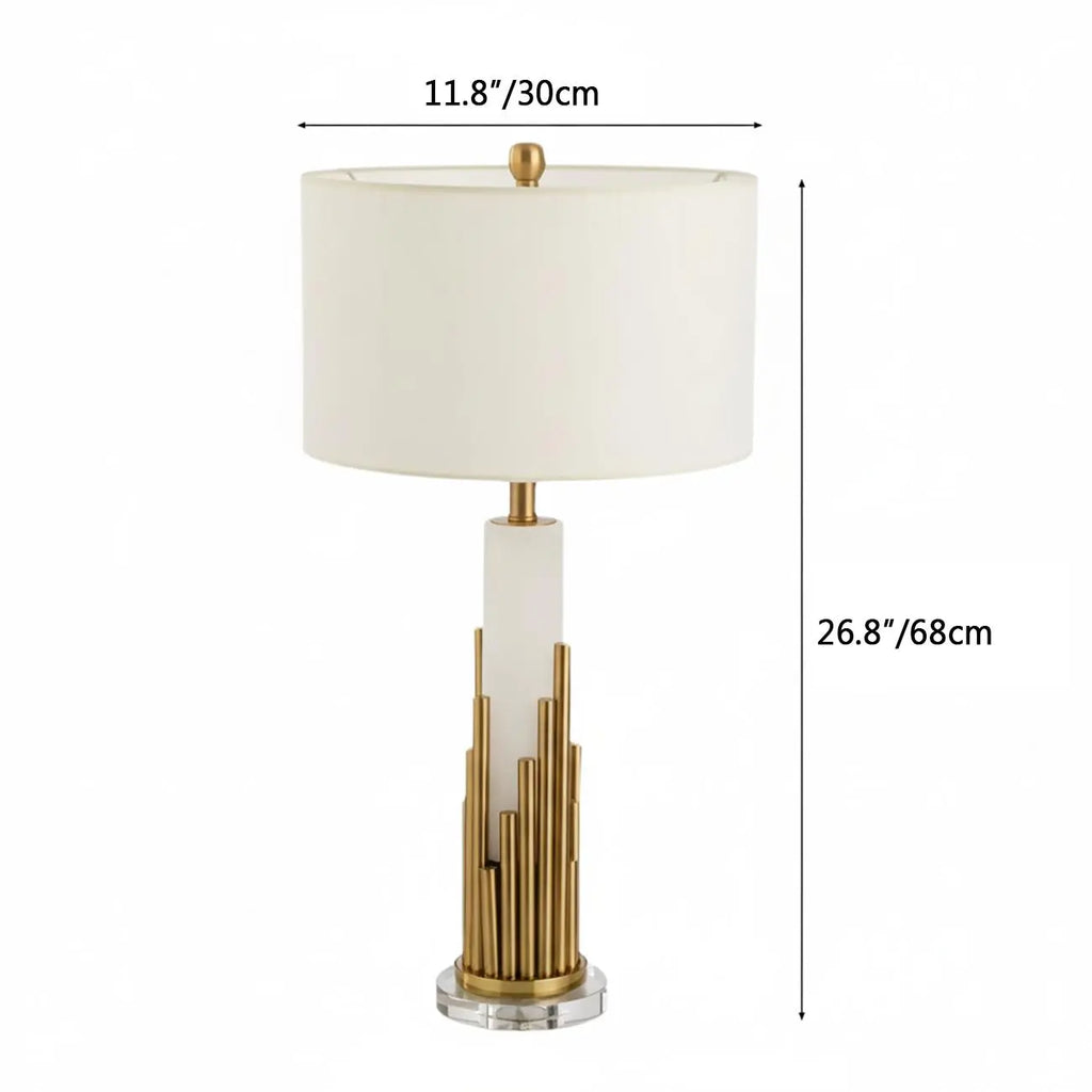 Lampe de table LED moderne en pierre d'albâtre pour salon