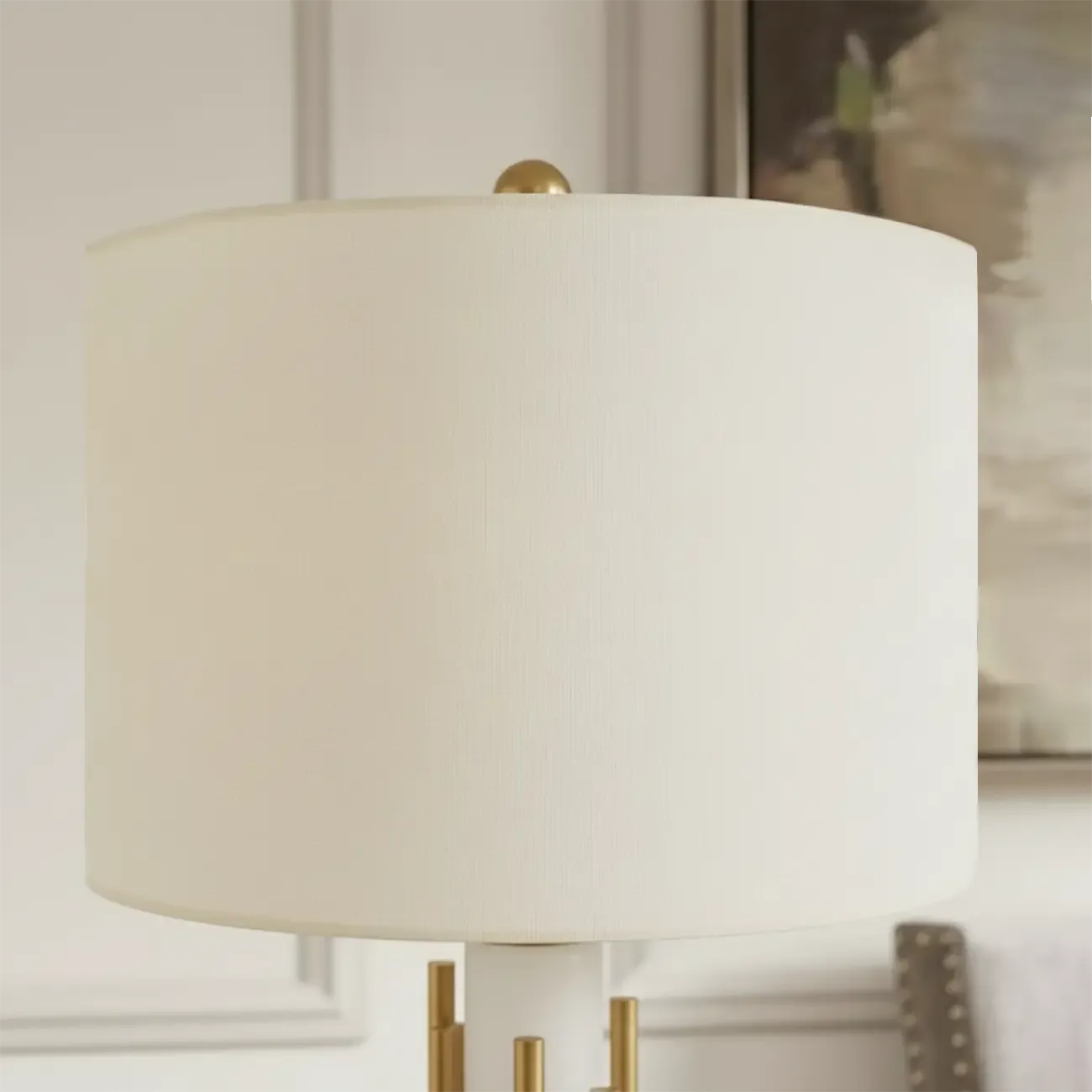 Lampe de table LED moderne en pierre d'albâtre pour salon