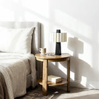 Lampe de table moderne en fer avec LED et abat-jour plissé