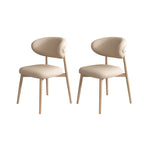 Ensemble de 2 chaises de salle à manger modernes en cuir et bois