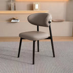 Ensemble de 2 chaises de salle à manger modernes en cuir et bois
