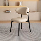 Ensemble de 2 chaises de salle à manger modernes en cuir et bois