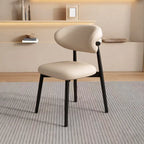Ensemble de 2 chaises de salle à manger modernes en cuir et bois