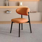 Ensemble de 2 chaises de salle à manger modernes en cuir et bois
