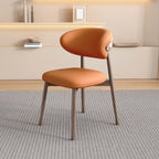 Ensemble de 2 chaises de salle à manger modernes en cuir et bois