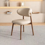 Ensemble de 2 chaises de salle à manger modernes en cuir et bois