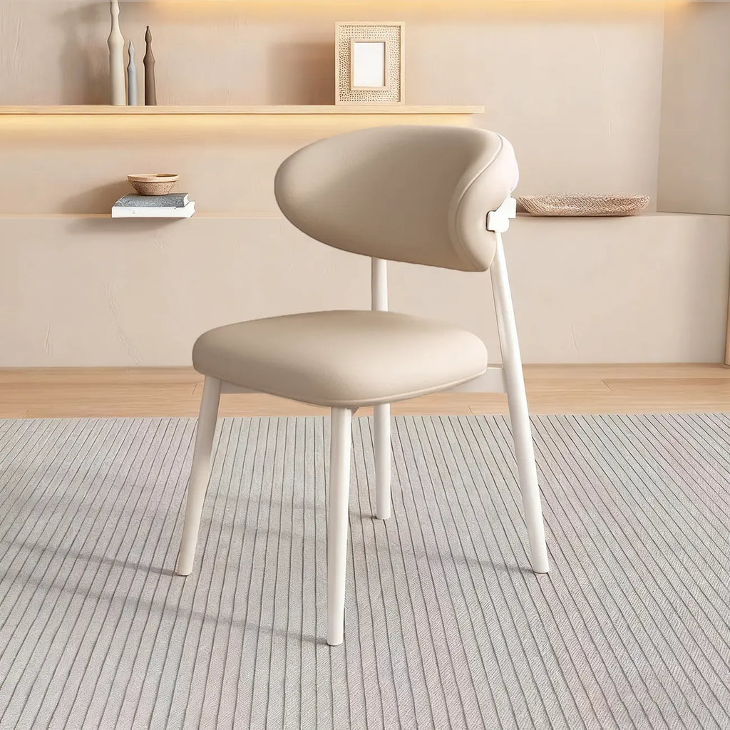 Ensemble de 2 chaises de salle à manger modernes en cuir et bois