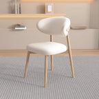 Ensemble de 2 chaises de salle à manger modernes en cuir et bois