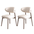 Ensemble de 2 chaises de salle à manger modernes en cuir et bois