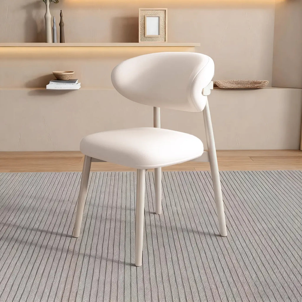 Ensemble de 2 chaises de salle à manger modernes en cuir et bois
