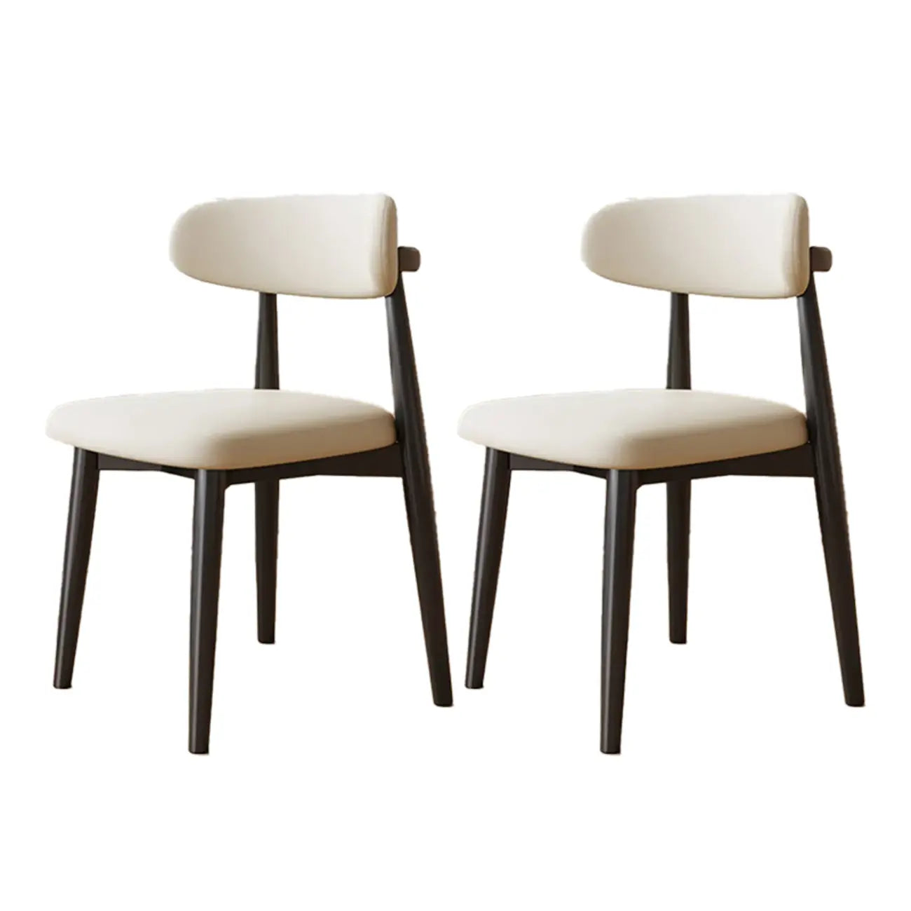 Ensemble de 2 chaises de salle à manger en bois de style moderne du milieu du siècle