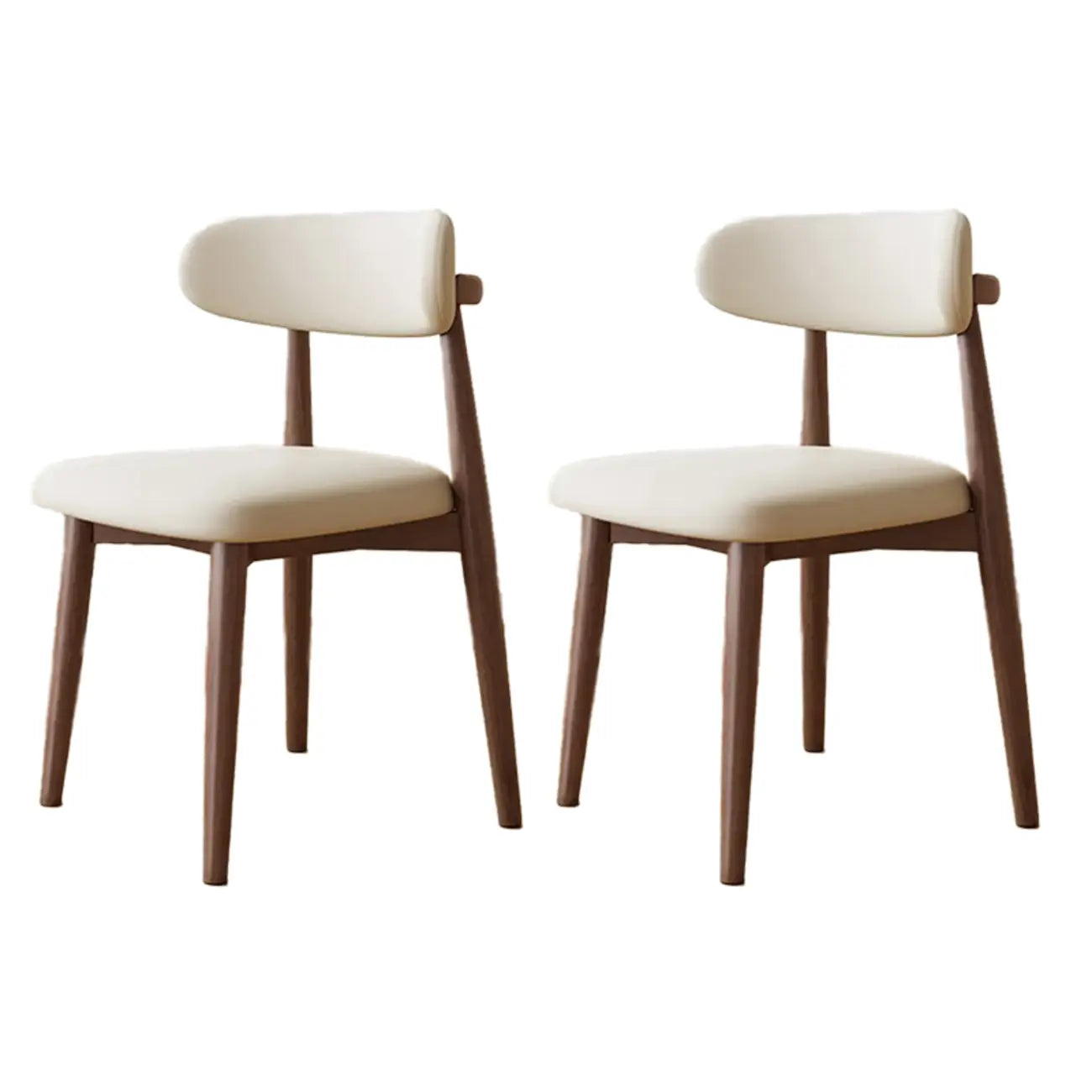 Ensemble de 2 chaises de salle à manger en bois de style moderne du milieu du siècle