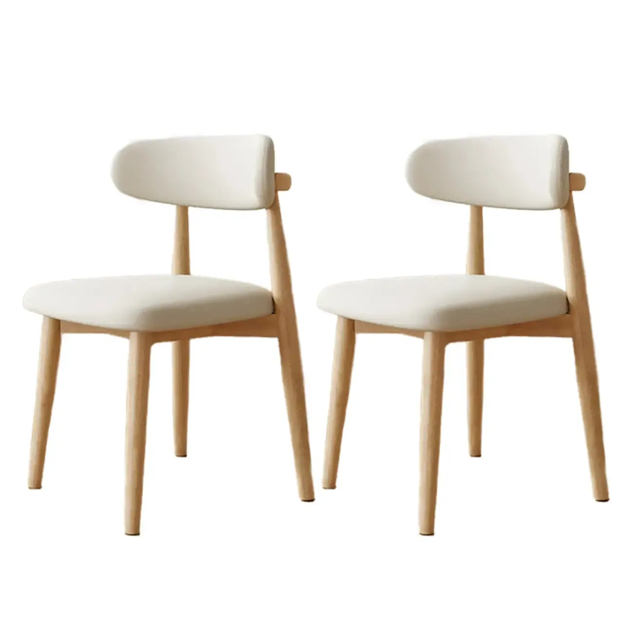 Ensemble de 2 chaises de salle à manger en bois de style moderne du milieu du siècle