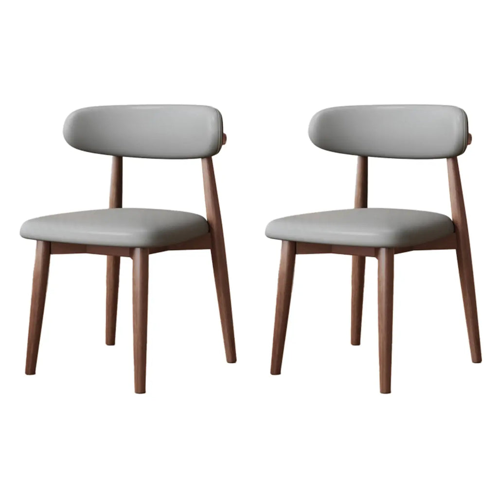 Ensemble de 2 chaises de salle à manger en bois de style moderne du milieu du siècle